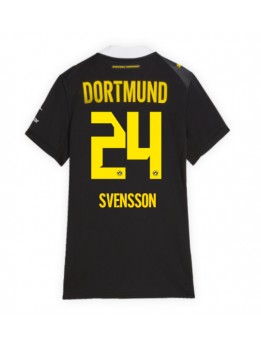 Borussia Dortmund Daniel Svensson #24 Replika Borta Kläder Dam 2026-27 Kortärmad Borussia Dortmund Daniel Svensson #24 Replika Borta Kläder Dam 2026-27 Kortärmad